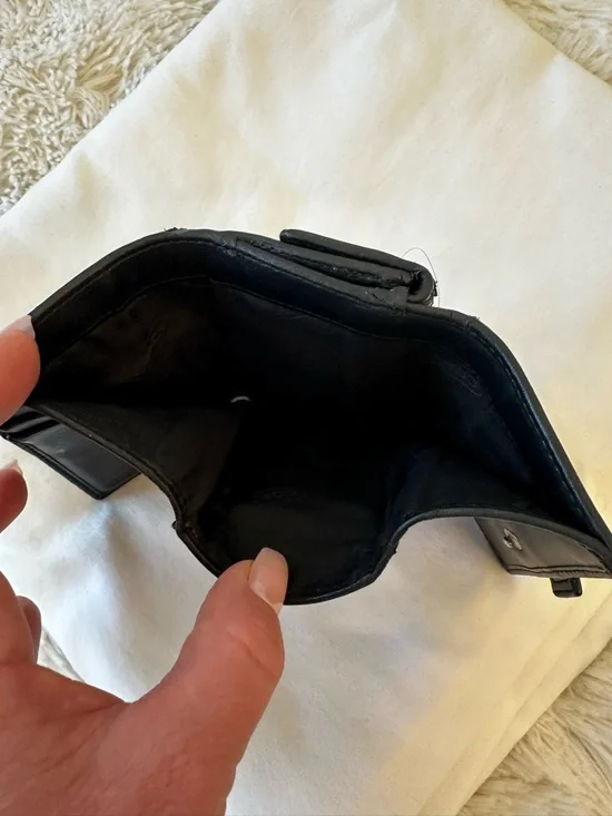 Coach Soho Black Signature Mini Trifold Canvas Wallet - Picture 6 of 9